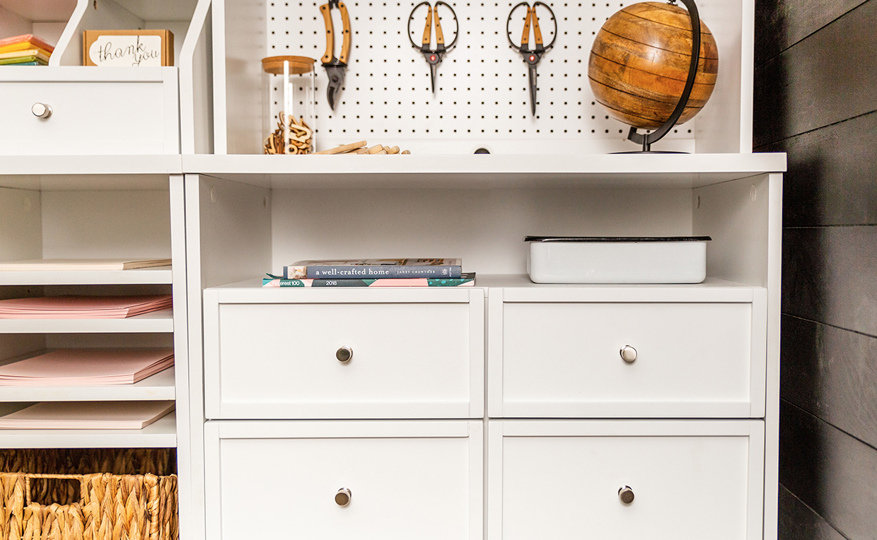 Craft Storage Center from an Old Hutch! - Positively Splendid