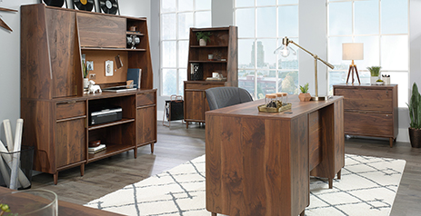 sauder clifford place computer desk in grand walnut