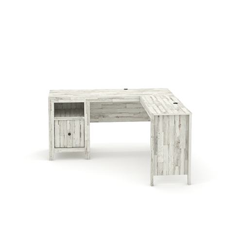 rustic white corner desk