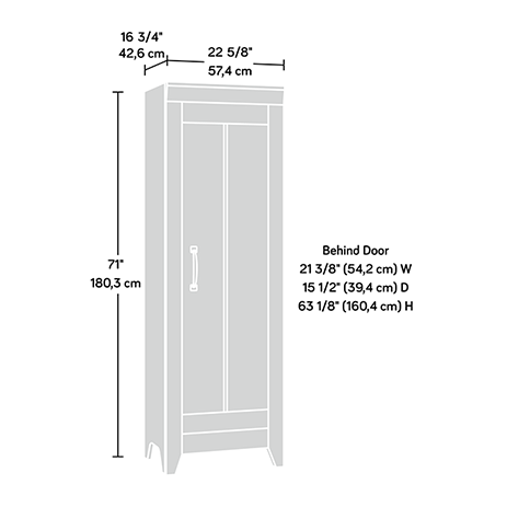 Adept Storage Narrow Storage Cabinet 418137 Sauder Sauder Woodworking