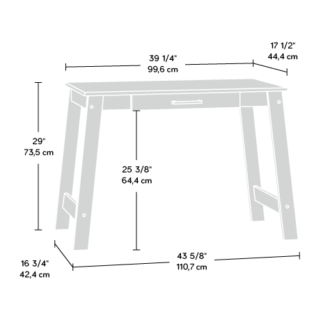 sauder writing table