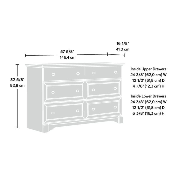 Dressers Chests Of Drawers Sauder 411830 Palladia Dresser Select