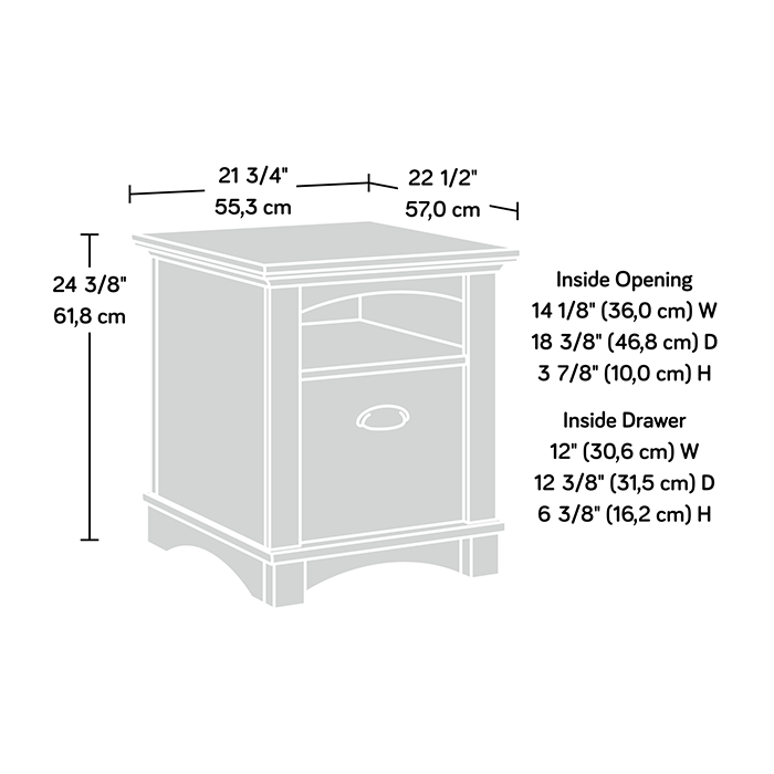 Salt Oak Finish Sauder 420330 Harbor View Side Table Home Agir Ind Br