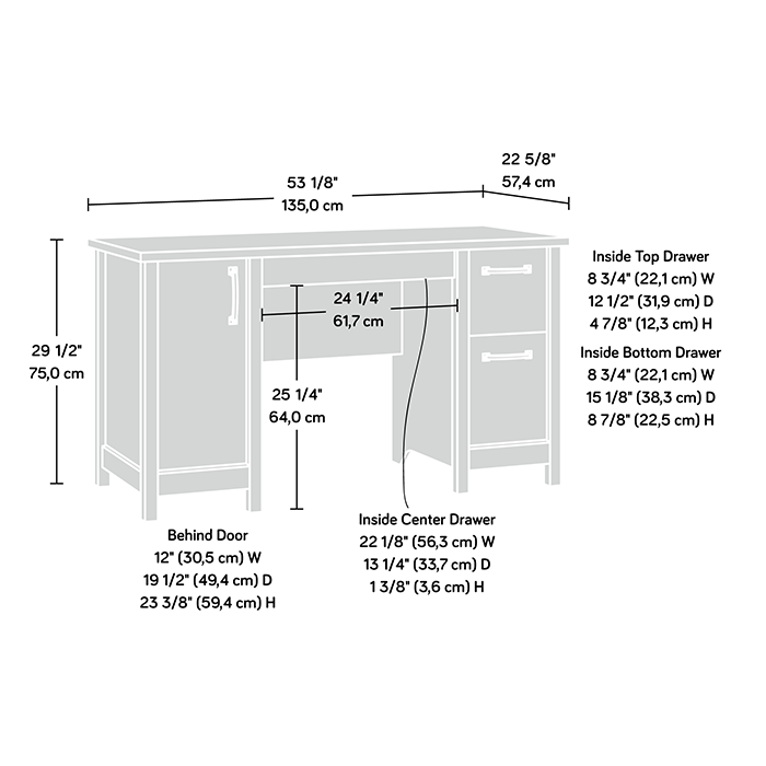 Cannery Bridge Home Computer Desk Sindoori Mango (424193) – Sauder