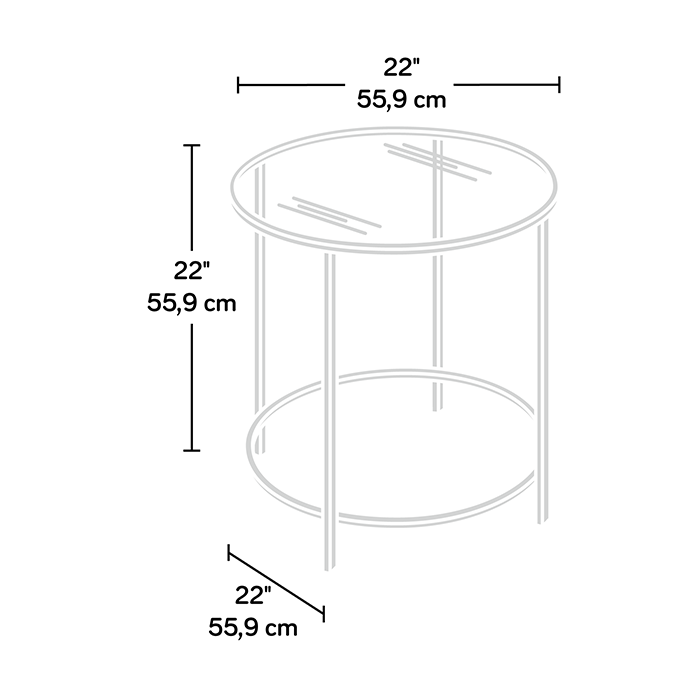 Curiod | Round Side Table | 424972 | Sauder