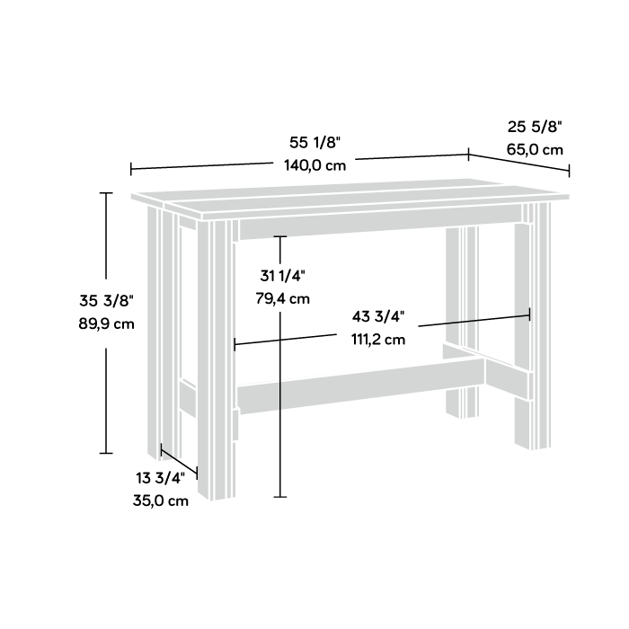 Boone Mountain Counter-Height Dining Table Sindoori Mango (427126) – Sauder