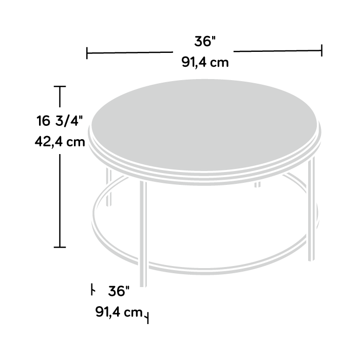 International Lux Round Coffee Table Sindoori Mango (428214) – Sauder