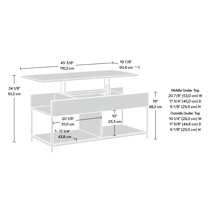 Boulevard Café Lift-Top Coffee Table White (429410) – Sauder