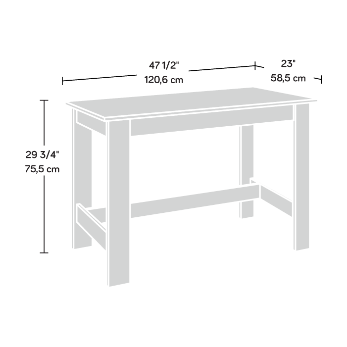 Beginnings Writing Desk Silver Sycamore (431303) – Sauder