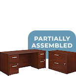 72” x 30" 4-File Double Ped Desk/Lat File 430210