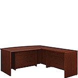 72” x 78" Bowfront Executive L-Desk Combo 430220