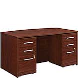 60” x 35" 2-File Double Ped Bowfront Desk 431795