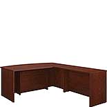 72” x 84" Bowfront Executive L-Desk Combo 431809