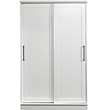 Wardrobe Cabinet with Sliding Doors in White 442790