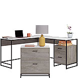 L-Shaped Desk & Lateral File Cabinet Bundle 443690