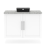 Bundled Cabinet with Faux Stone Top & Doors 446964