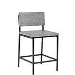 Counter Height Stool with Wood Seat in Gray 552512