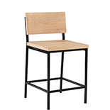 Counter Height Stool with Wood Seat & Back 552513