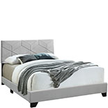 All-in-One Upholstered Queen Bed in Gray 557396