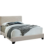 All-in-One Upholstered Queen Bed Champagne 557397