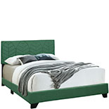 All-in-One Upholstered Queen Bed in Green 557398