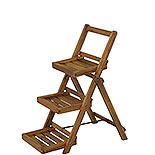 3-Tier Plant Stand Ladder in Acacia Wood 576839