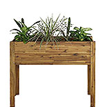 Wood Rectangular High Planter Stand in Natural 576842