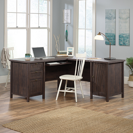 sauder coffee oak desk