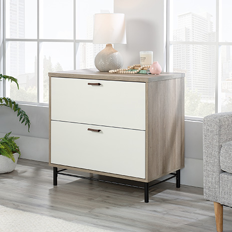 white lacquer lateral file cabinet