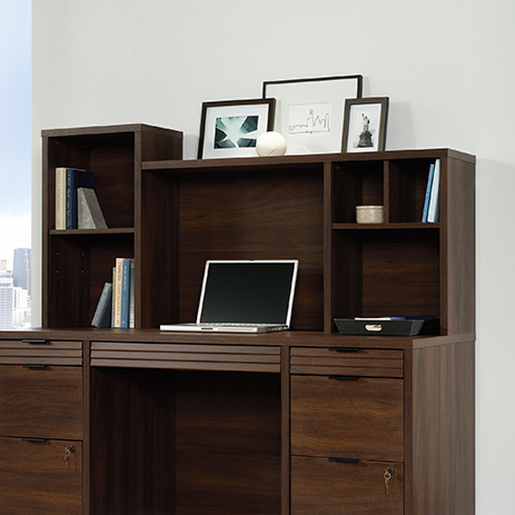 mahogany computer desk with hutch