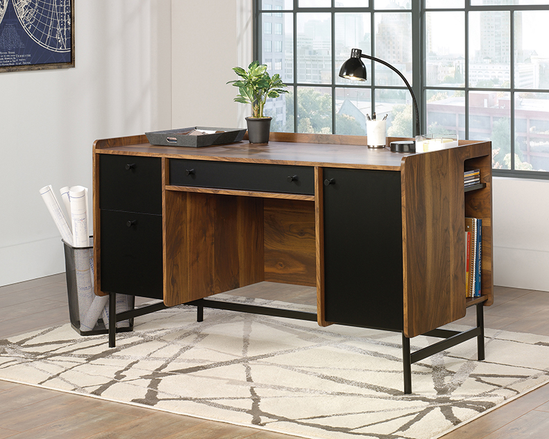 Sauder Harvey Park Home Office Desk Jet Acacia 428189 - Best Buy