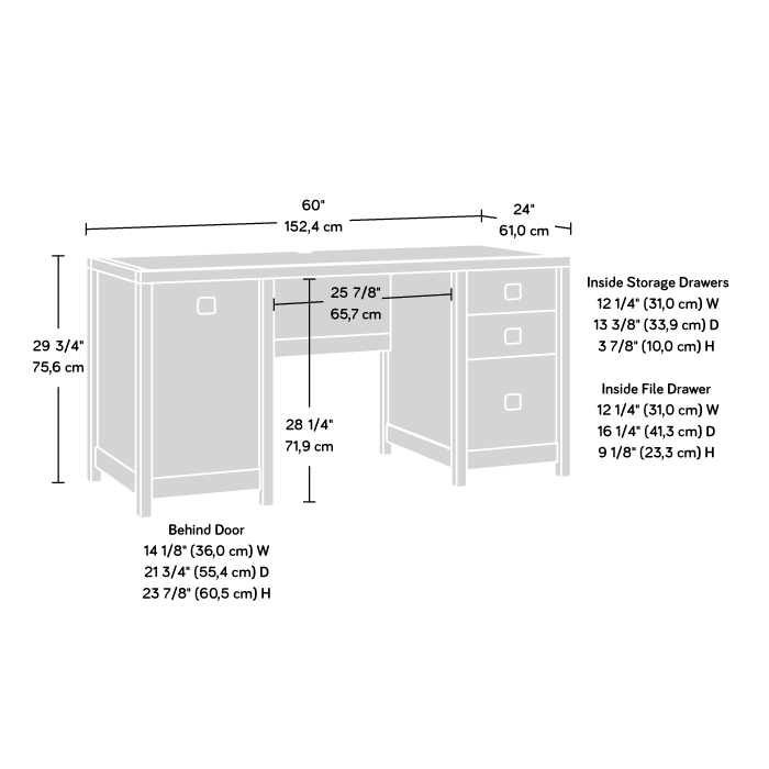 Cannery Bridge Computer Desk Sindoori Mango (429510) – Sauder