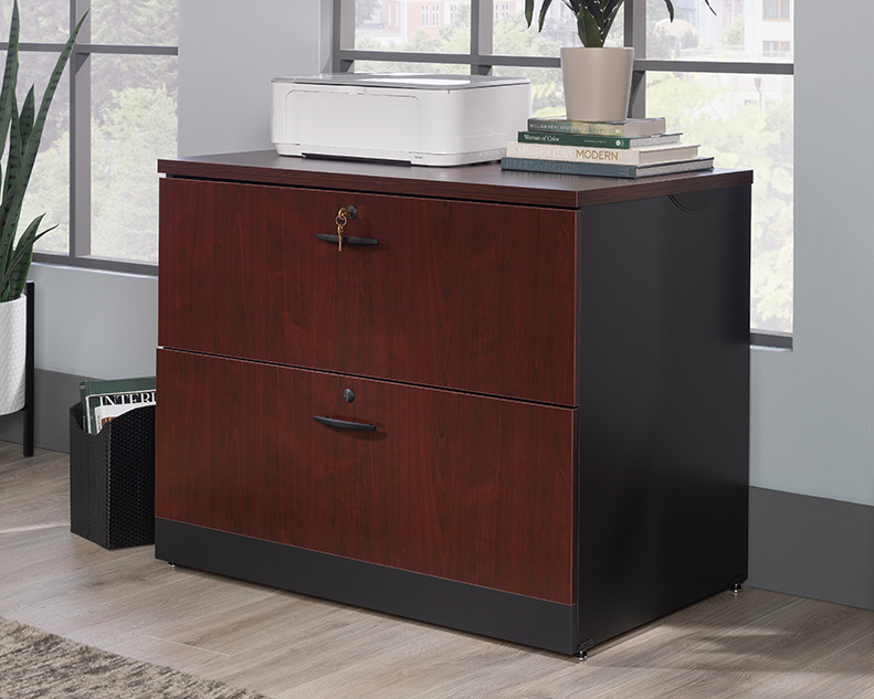 Sauder cherry store file cabinet